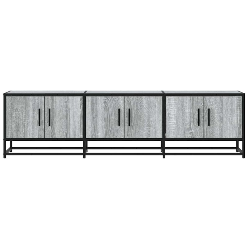 Casa si Gradina - Mobilier - Comode si corpuri - Comode - Dulap TV, gri sonoma, 150x35x41 cm, lemn prelucrat si metal - Infinity.ro