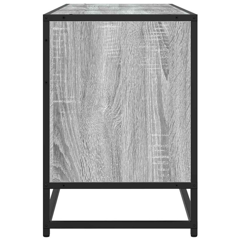 Casa si Gradina - Mobilier - Comode si corpuri - Comode - Dulap TV, gri sonoma, 150x35x41 cm, lemn prelucrat si metal - Infinity.ro