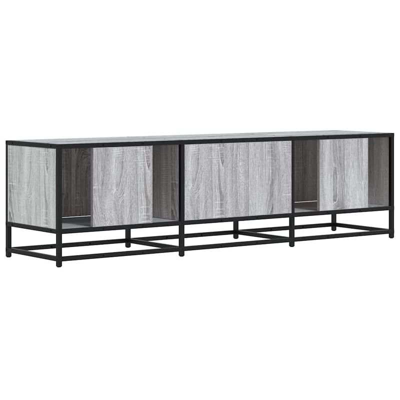 Casa si Gradina - Mobilier - Comode si corpuri - Comode - Dulap TV, gri sonoma, 150x35x41 cm, lemn prelucrat si metal - Infinity.ro