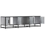 Casa si Gradina - Mobilier - Comode si corpuri - Comode - Dulap TV, gri sonoma, 150x35x41 cm, lemn prelucrat si metal - Infinity.ro