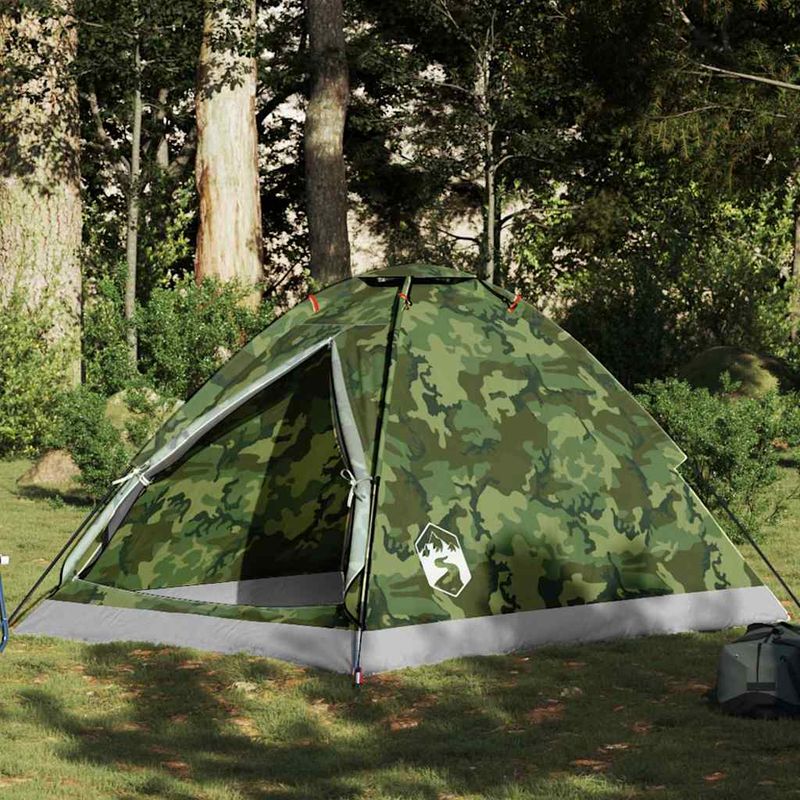 Sport si Outdoor - Camping - Corturi camping - Cort de camping cupola pentru 2 persoane, camuflaj, impermeabil - Infinity.ro