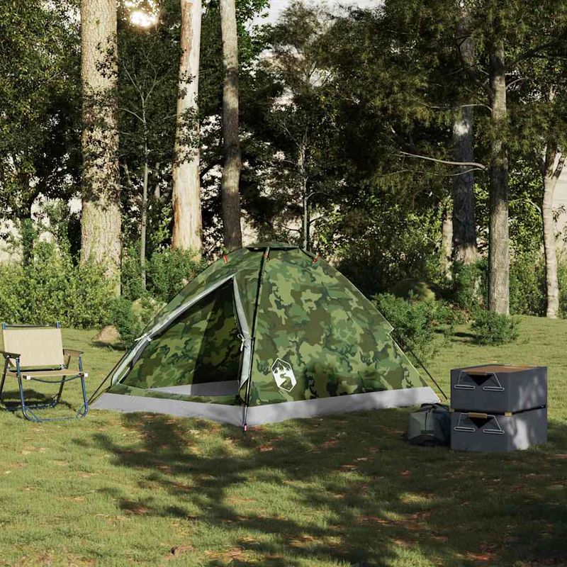 Sport si Outdoor - Camping - Corturi camping - Cort de camping cupola pentru 2 persoane, camuflaj, impermeabil - Infinity.ro