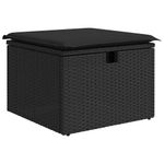 Casa si Gradina - Gradina si terasa - Mobilier exterior - Seturi mobila gradina - Set mobilier de gradina cu perne, 8 piese, negru, poliratan - Infinity.ro