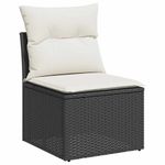 Casa si Gradina - Gradina si terasa - Mobilier exterior - Seturi mobila gradina - Set canapele de gradina cu perne, 7 piese, negru, poliratan - Infinity.ro