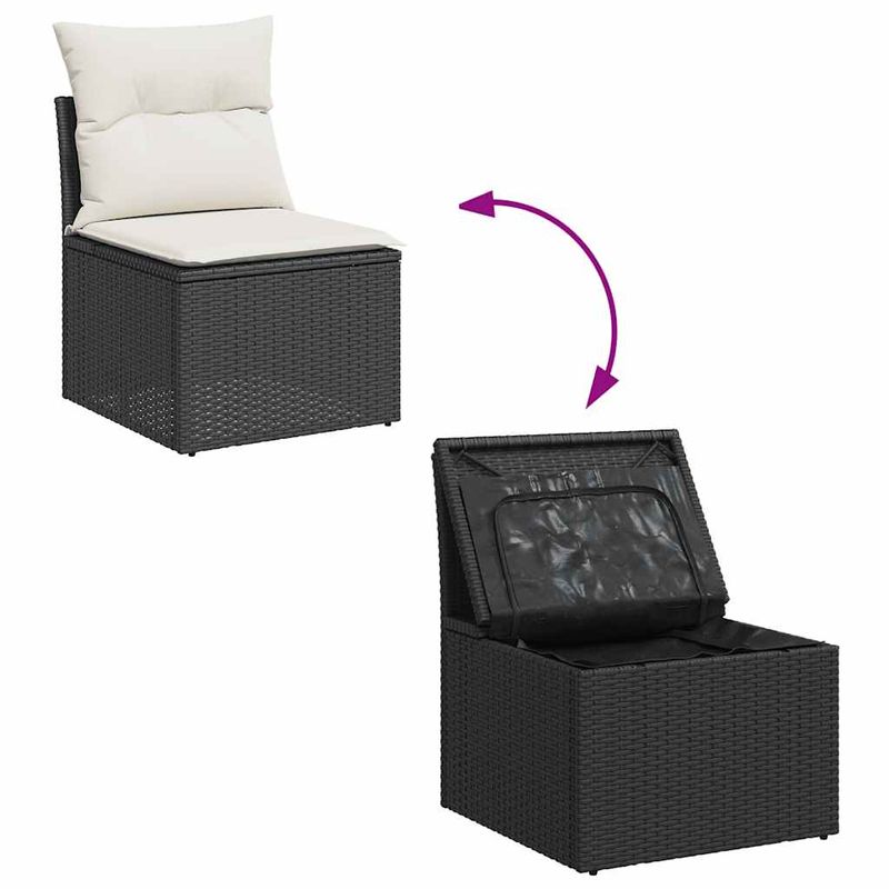 Casa si Gradina - Gradina si terasa - Mobilier exterior - Seturi mobila gradina - Set mobilier de gradina cu perne, 2 piese poliratan/lemn acacia - Infinity.ro