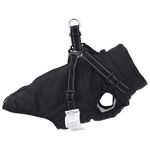 Petshop - Articole imbracaminte - Haine animale - Haina caini cu ham impermeabila reflectorizanta, negru, XL - Infinity.ro