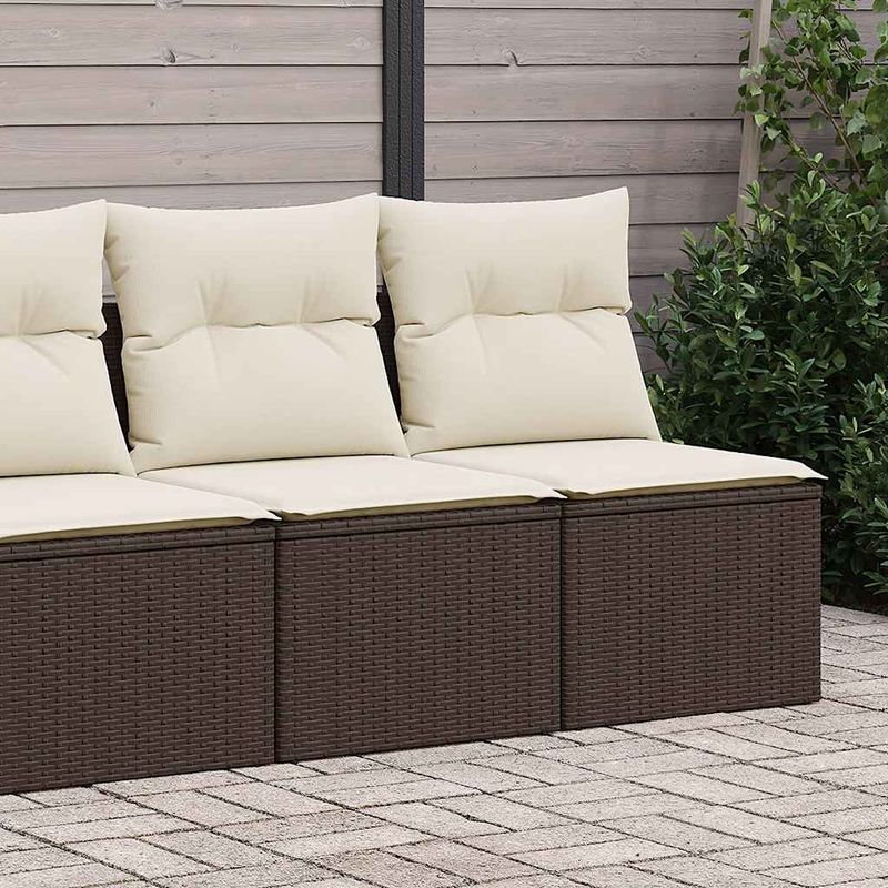 Casa si Gradina - Gradina si terasa - Mobilier exterior - Seturi mobila gradina - Set canapele de gradina, 2 piese, cu perne, maro poliratan maro - Infinity.ro