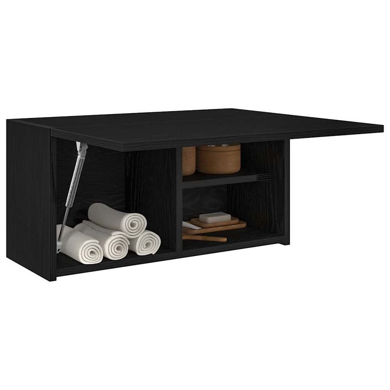 Casa si Gradina - Mobilier - Mobilier baie - Corpuri baie - Dulap de perete de baie, negru, 60x25x30 cm, lemn prelucrat - Infinity.ro
