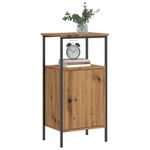 Casa si Gradina - Mobilier - Comode si corpuri - Noptiere - Noptiera, stejar artizanal, 41x31x80 cm, lemn prelucrat - Infinity.ro