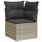 Casa si Gradina - Gradina si terasa - Mobilier exterior - Seturi mobila gradina - Set canapele de gradina cu perne, 7piese gri deschis poliratan - Infinity.ro