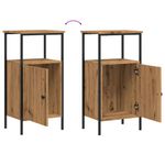 Casa si Gradina - Mobilier - Comode si corpuri - Noptiere - Noptiera, stejar artizanal, 41x31x80 cm, lemn prelucrat - Infinity.ro