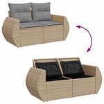 Casa si Gradina - Gradina si terasa - Mobilier exterior - Seturi mobila gradina - Set canapele de gradina cu perne, 6 piese, bej, poliratan - Infinity.ro
