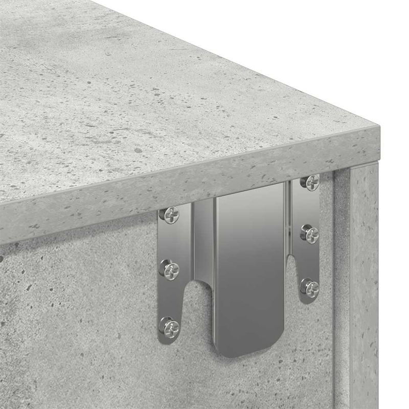 Casa si Gradina - Mobilier - Biblioteci si rafturi - Rafturi - Raft de perete cu sertare Gri beton 80x33x17 cm Lemn prelucrat - Infinity.ro