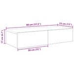 Casa si Gradina - Mobilier - Biblioteci si rafturi - Rafturi - Raft de perete cu sertare Gri beton 80x33x17 cm Lemn prelucrat - Infinity.ro