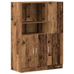 Casa si Gradina - Mobilier - Biblioteci si rafturi - Rafturi - Set dulap de bucatarie din 2 piese Lemn vechi Lemn prelucrat - Infinity.ro