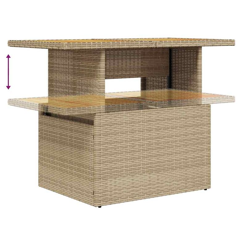 Casa si Gradina - Gradina si terasa - Mobilier exterior - Seturi mobila gradina - Set canapele gradina cu perne 9 piese bej poliratan/lemn acacia - Infinity.ro