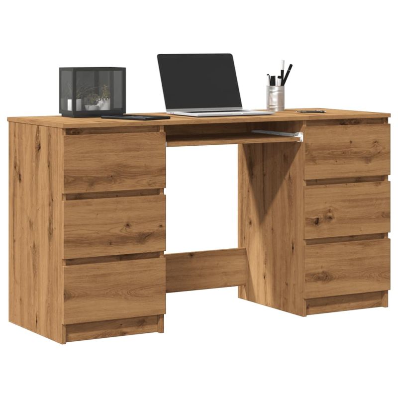 Casa si Gradina - Mobilier - Mese si birouri - Birouri - Birou de scris, stejar artizanal, 140x50x77 cm, lemn prelucrat - Infinity.ro