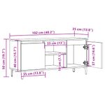 Casa si Gradina - Mobilier - Comode si corpuri - Comode - Comoda TV, stejar artizanal, 102x35x50 cm, lemn prelucrat - Infinity.ro