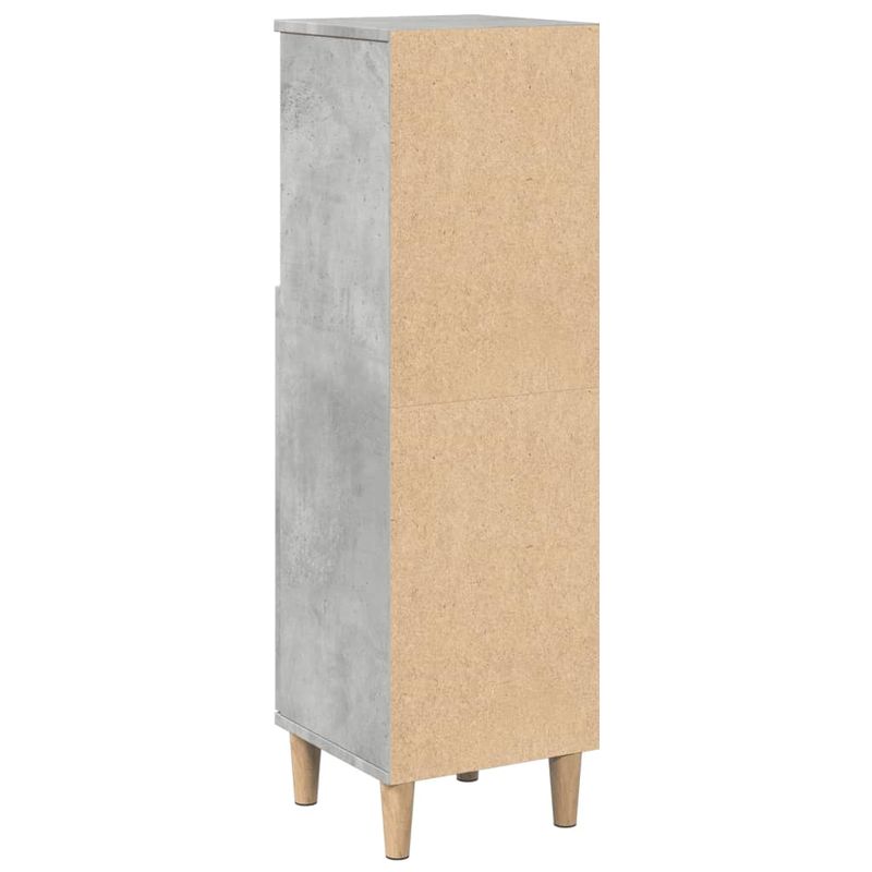 Casa si Gradina - Mobilier - Mobilier baie - Comode baie - Dulap de baie, gri beton, 30x30x100 cm, lemn prelucrat - Infinity.ro