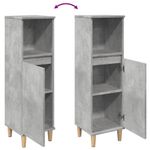 Casa si Gradina - Mobilier - Mobilier baie - Comode baie - Dulap de baie, gri beton, 30x30x100 cm, lemn prelucrat - Infinity.ro