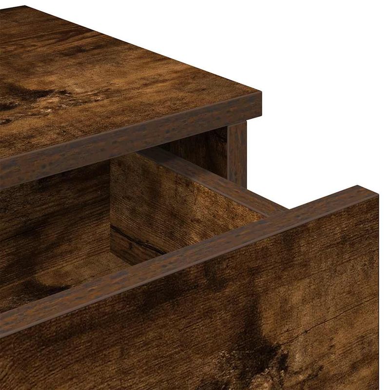 Casa si Gradina - Mobilier - Biblioteci si rafturi - Rafturi - Raft de perete cu sertare Stejar afumat Lemn prelucrat, mărime 80x34x17 cm - Infinity.ro