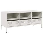Casa si Gradina - Mobilier - Comode si corpuri - Comode - Dulap TV, alb, 101,5x39x43,5 cm, otel laminat la rece - Infinity.ro