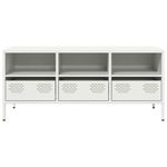 Casa si Gradina - Mobilier - Comode si corpuri - Comode - Dulap TV, alb, 101,5x39x43,5 cm, otel laminat la rece - Infinity.ro