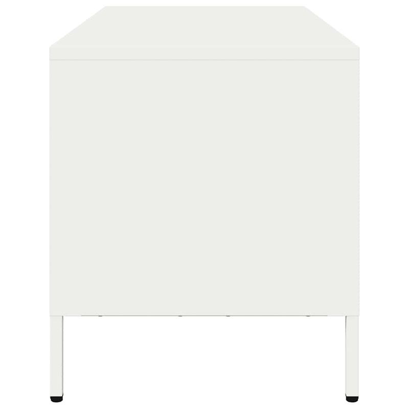 Casa si Gradina - Mobilier - Comode si corpuri - Comode - Dulap TV, alb, 101,5x39x43,5 cm, otel laminat la rece - Infinity.ro