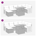 Casa si Gradina - Gradina si terasa - Mobilier exterior - Seturi mobila gradina - Set canapele gradina cu perne 7 piese bej poliratan/lemn acacia - Infinity.ro