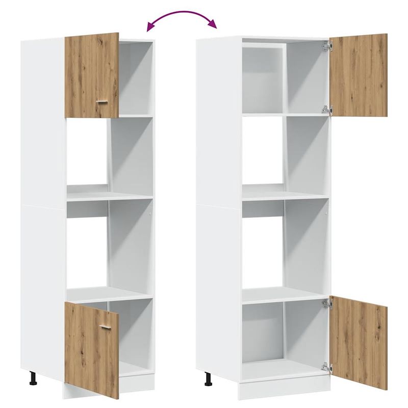 Casa si Gradina - Mobilier - Comode si corpuri - Corpuri bucatarie - Dulap cuptor microunde Stejar artizanal lemn prelucrat - Infinity.ro