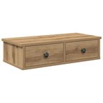 Casa si Gradina - Mobilier - Biblioteci si rafturi - Rafturi - Raft de perete cu sertare Stejar artizanal Lemn prelucrat, mărime 60x28x15 cm - Infinity.ro