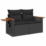 Casa si Gradina - Gradina si terasa - Mobilier exterior - Seturi mobila gradina - Set canapele de gradina cu perne, 10 piese, negru, poliratan - Infinity.ro