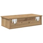 Casa si Gradina - Mobilier - Biblioteci si rafturi - Rafturi - Raft de perete cu sertare Stejar artizanal Lemn prelucrat, mărime 60x28x15 cm - Infinity.ro