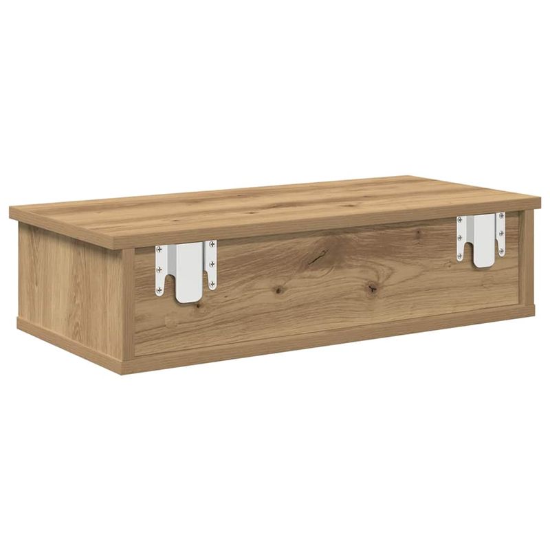 Casa si Gradina - Mobilier - Biblioteci si rafturi - Rafturi - Raft de perete cu sertare Stejar artizanal Lemn prelucrat, mărime 60x28x15 cm - Infinity.ro