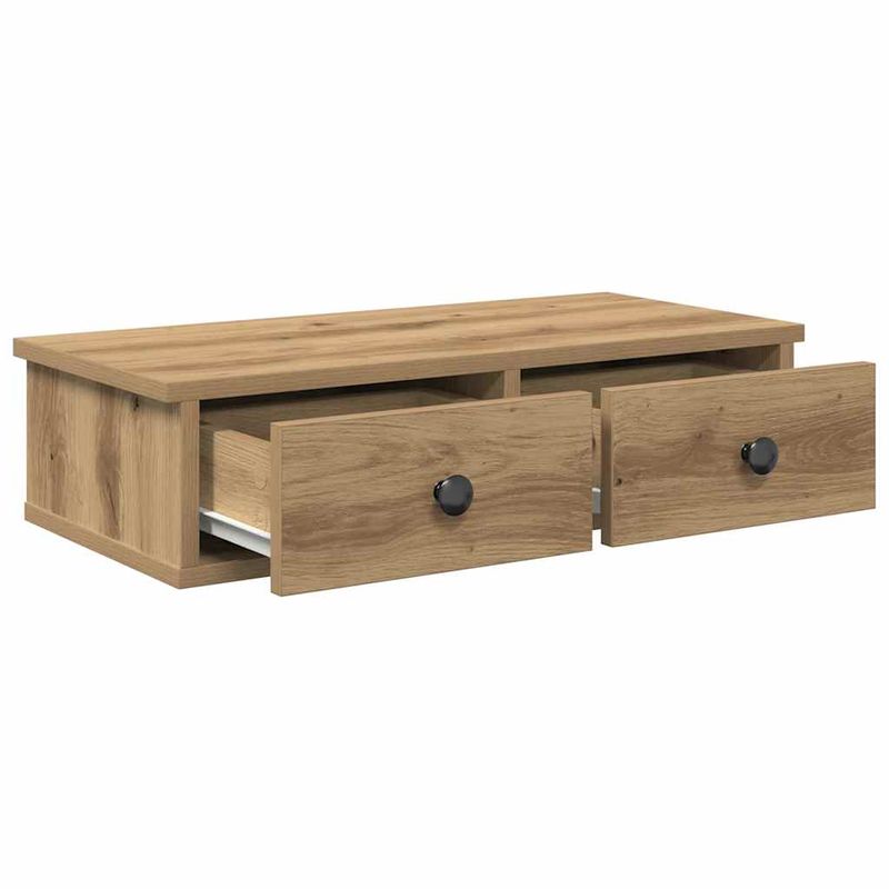 Casa si Gradina - Mobilier - Biblioteci si rafturi - Rafturi - Raft de perete cu sertare Stejar artizanal Lemn prelucrat, mărime 60x28x15 cm - Infinity.ro
