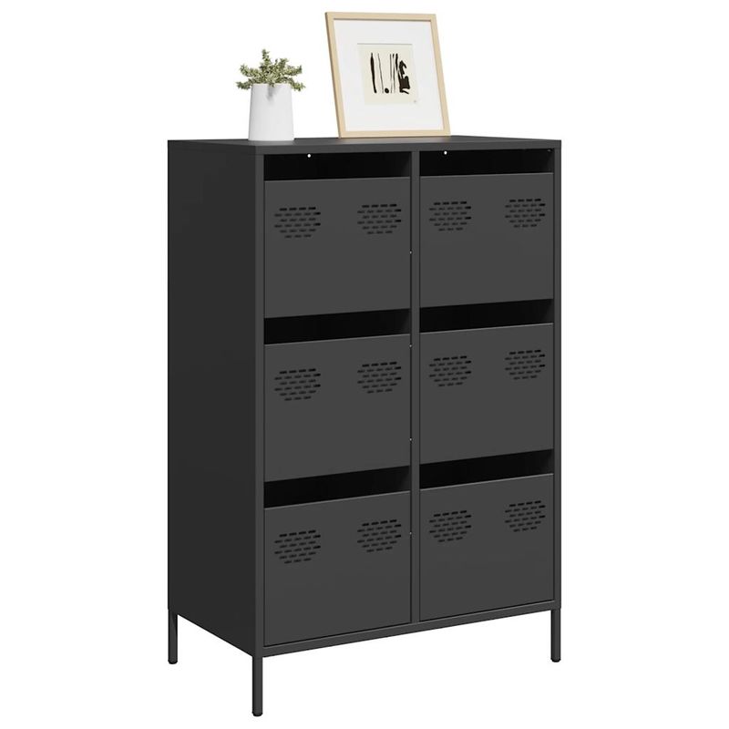 Casa si Gradina - Mobilier - Comode si corpuri - Corpuri bucatarie - Dulap inalt, negru, 68x39x101,5 cm, otel - Infinity.ro