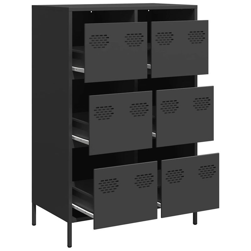 Casa si Gradina - Mobilier - Comode si corpuri - Corpuri bucatarie - Dulap inalt, negru, 68x39x101,5 cm, otel - Infinity.ro