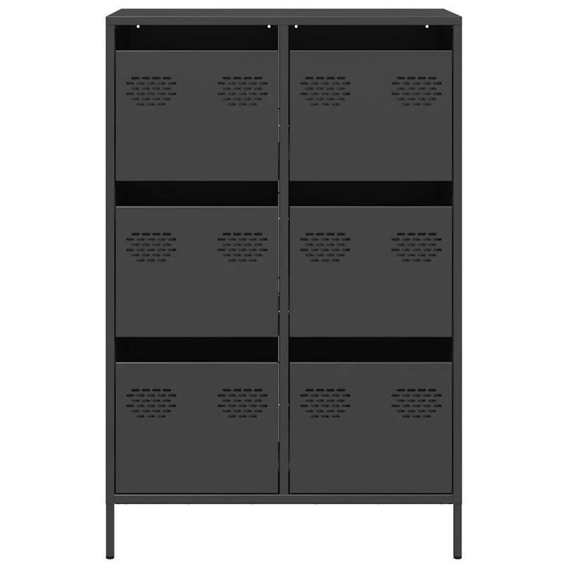 Casa si Gradina - Mobilier - Comode si corpuri - Corpuri bucatarie - Dulap inalt, negru, 68x39x101,5 cm, otel - Infinity.ro