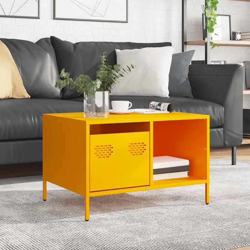 Casa si Gradina - Mobilier - Mese si birouri - Masute de cafea - Masuta de cafea galben mustar otel laminat la rece - Infinity.ro