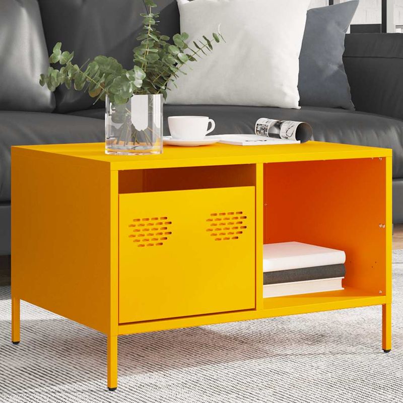 Casa si Gradina - Mobilier - Mese si birouri - Masute de cafea - Masuta de cafea galben mustar otel laminat la rece - Infinity.ro