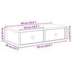 Casa si Gradina - Mobilier - Biblioteci si rafturi - Rafturi - Raft de perete cu sertare Stejar artizanal Lemn prelucrat, mărime 60x28x15 cm - Infinity.ro
