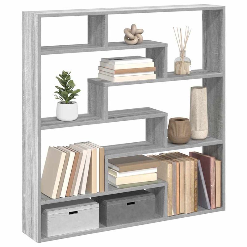 Casa si Gradina - Mobilier - Biblioteci si rafturi - Rafturi - Raft cubic perete cu 7 compartimente sonoma gri lemn prelucrat - Infinity.ro