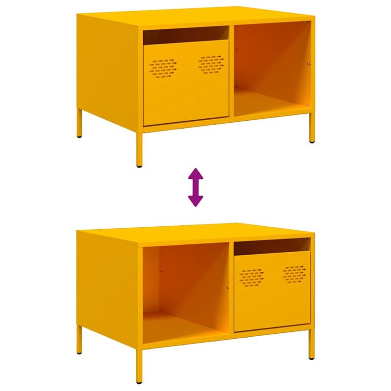 Casa si Gradina - Mobilier - Mese si birouri - Masute de cafea - Masuta de cafea galben mustar otel laminat la rece - Infinity.ro
