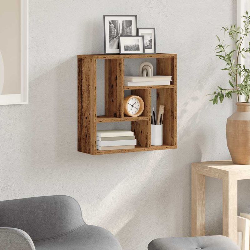 Casa si Gradina - Mobilier - Biblioteci si rafturi - Rafturi - Raft de perete, lemn vechi, 45x16x45 cm, lemn prelucrat - Infinity.ro