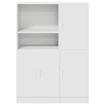 Casa si Gradina - Mobilier - Biblioteci si rafturi - Rafturi - Set dulap de bucatarie din 2 piese Lemn prelucrat alb - Infinity.ro