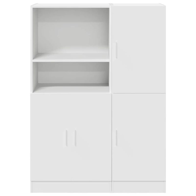 Casa si Gradina - Mobilier - Biblioteci si rafturi - Rafturi - Set dulap de bucatarie din 2 piese Lemn prelucrat alb - Infinity.ro