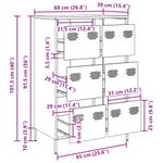 Casa si Gradina - Mobilier - Comode si corpuri - Corpuri bucatarie - Dulap inalt, negru, 68x39x101,5 cm, otel - Infinity.ro