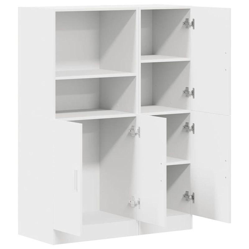 Casa si Gradina - Mobilier - Biblioteci si rafturi - Rafturi - Set dulap de bucatarie din 2 piese Lemn prelucrat alb - Infinity.ro