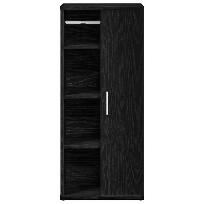 Casa si Gradina - Mobilier - Mobilier baie - Comode baie - Dulap de baie cu suport role, negru, 39x22x90 cm - Infinity.ro