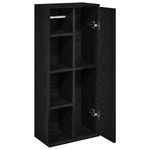 Casa si Gradina - Mobilier - Mobilier baie - Comode baie - Dulap de baie cu suport role, negru, 39x22x90 cm - Infinity.ro